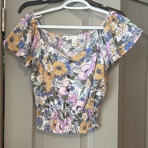 Monteau Multicolor Floral Blouse